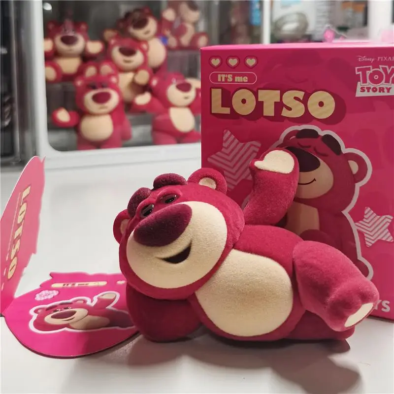 정품 52TOYS 디즈니 토이 스토리 로츠오 이츠 미 시리즈 블라인드 박스 스트로베리 베어 미니 애니메이션 피규어 미스터리 박스 인형 자동차 장식품