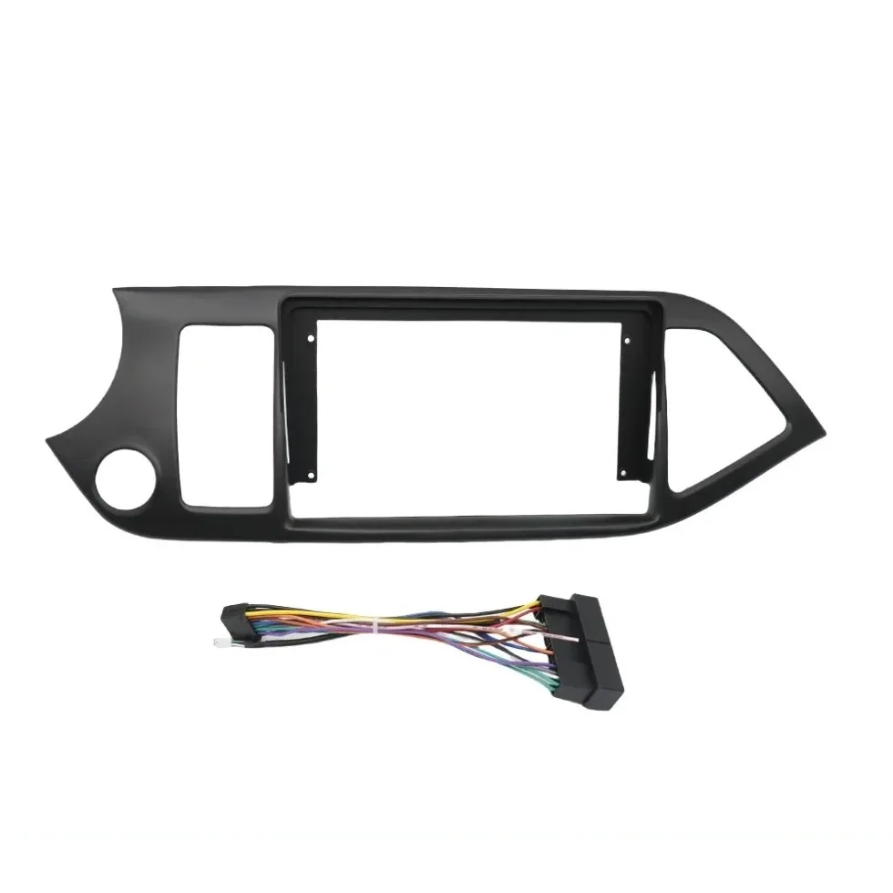 لكيا مورنينج بيكانتو 2011-2015 9 بوصة راديو السيارة فآسيا الإطار نظام تحديد المواقع ستيريو داش تركيب عدة الحافة لوحة #3