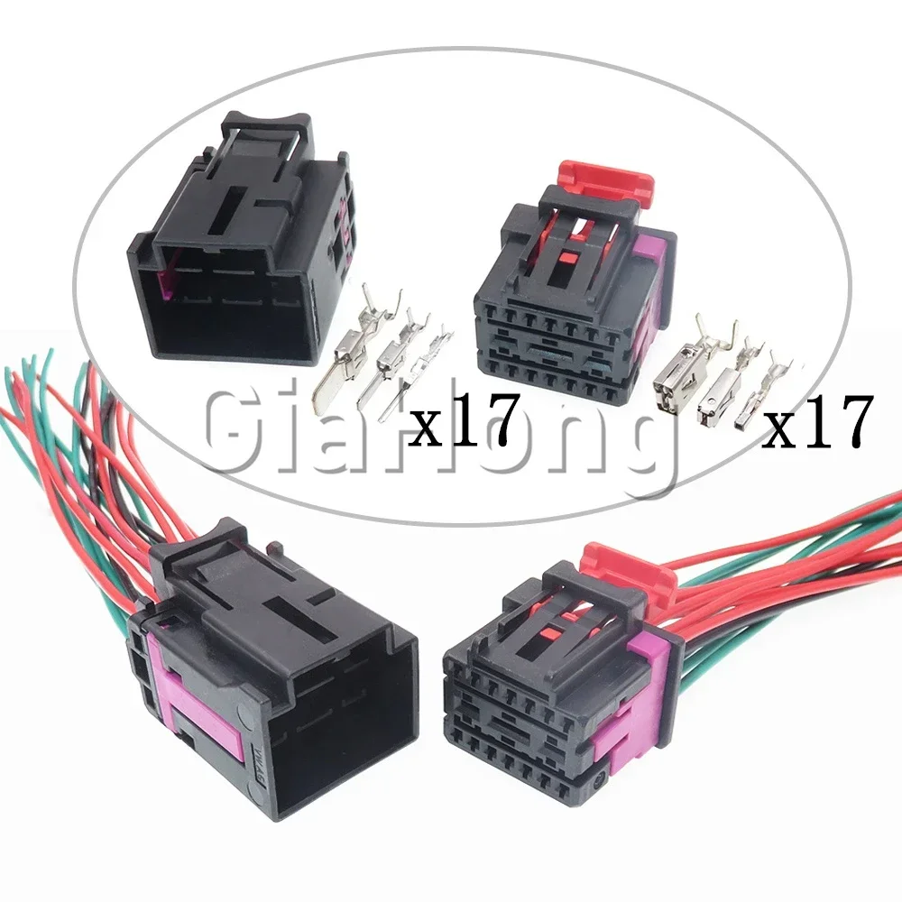 1 Set 17 Ways 4F0972575A AC Assembly Car Wire Harness Plug 4F0972483 Auto Composite Socket For VW 4F0972575 Electrical Connector