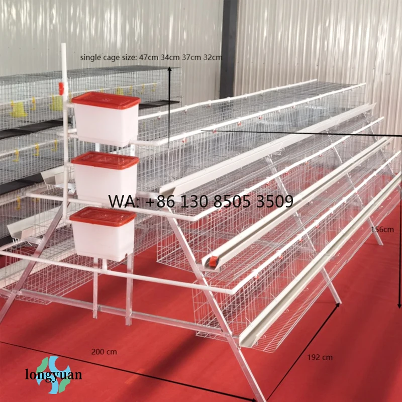 

Wholesale Layer Chicken Cages Jaula Gallinas Ponedoras Durable Large Broiler Breeding Cages for Poultry Farm