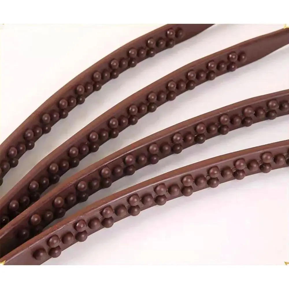 1Pcs 53cm Plastic Guasha Massage Stick 59 Beads Plastic Back Massage Stick Universal Design Arc Shaped Grooves