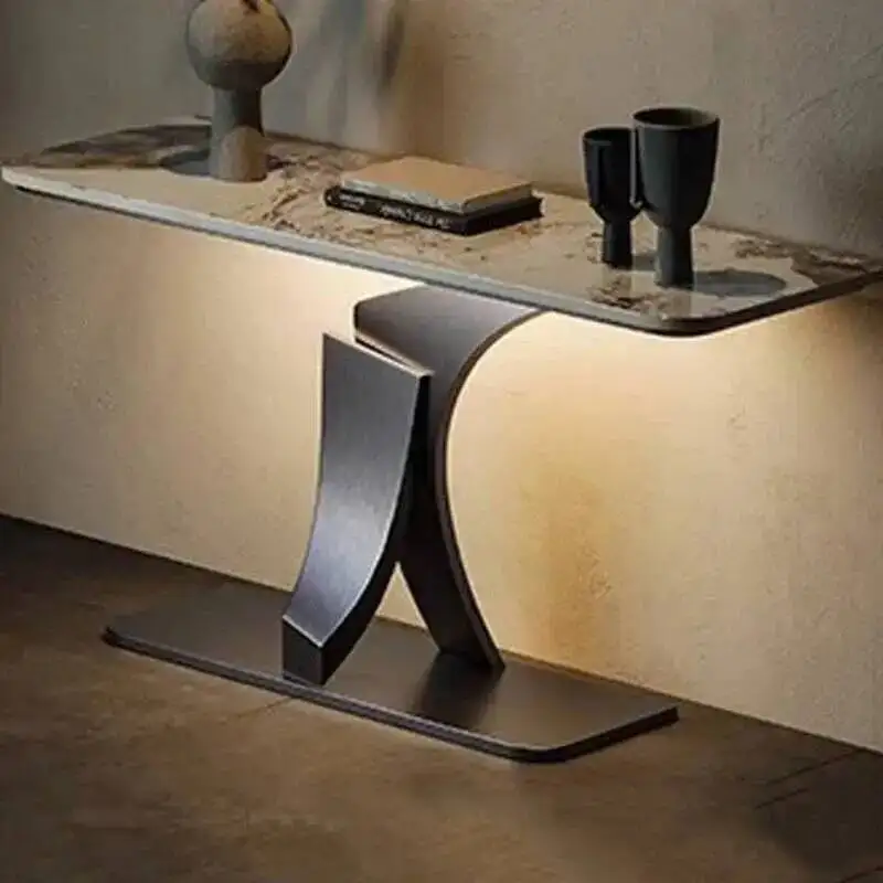 

Hotel Room Table Living Luxury Metal Vintage Corner Narrow Nordic Table Vertical Hall Tisch Wohnzimer Hallway Furniture