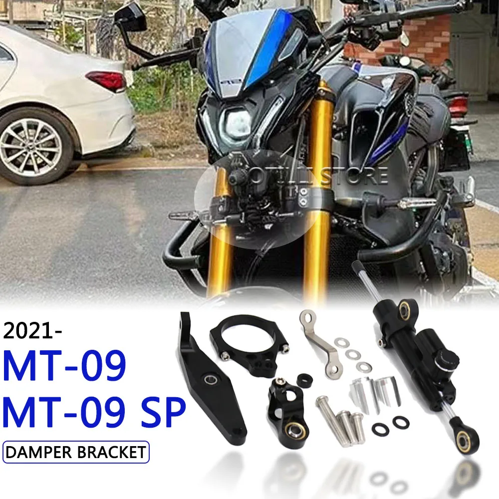 

Motorcycle Steering Damper Bracket Stabilizer Support For YAMAHA MT 09 MT09 SP 2021 2022 2023 Speed Wobble Safety Accessories