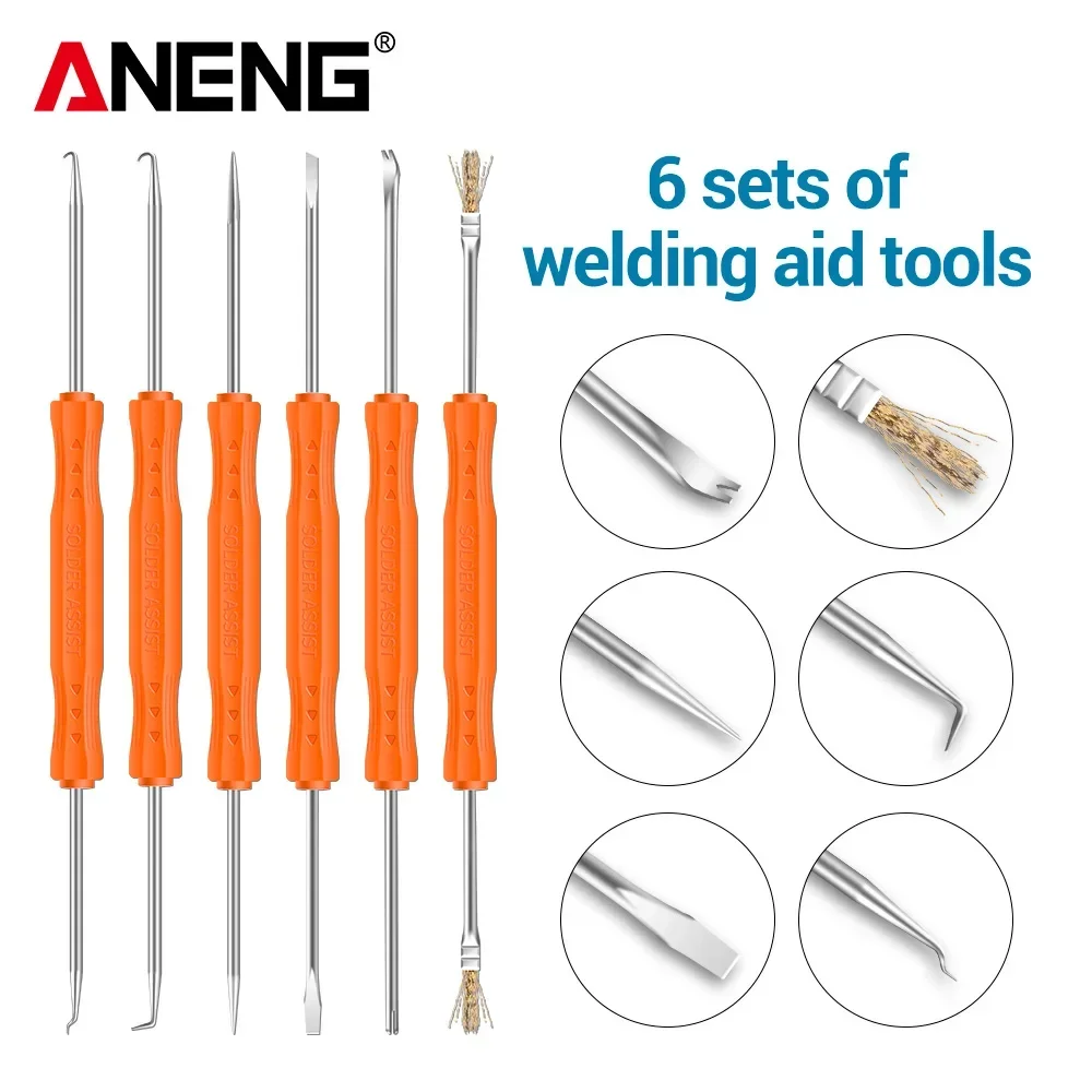 ANENG six piece welding auxiliary tool set for circuit board desoldering disassembly and assembly household maintenance tool