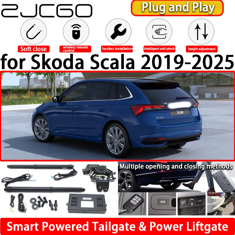 

ZJCGO for Skoda Scala 2019-2025 OEM Car Automatic Electric Powered Tailgate Power Liftgate Tail Gate Lift Kit System Plug & Play