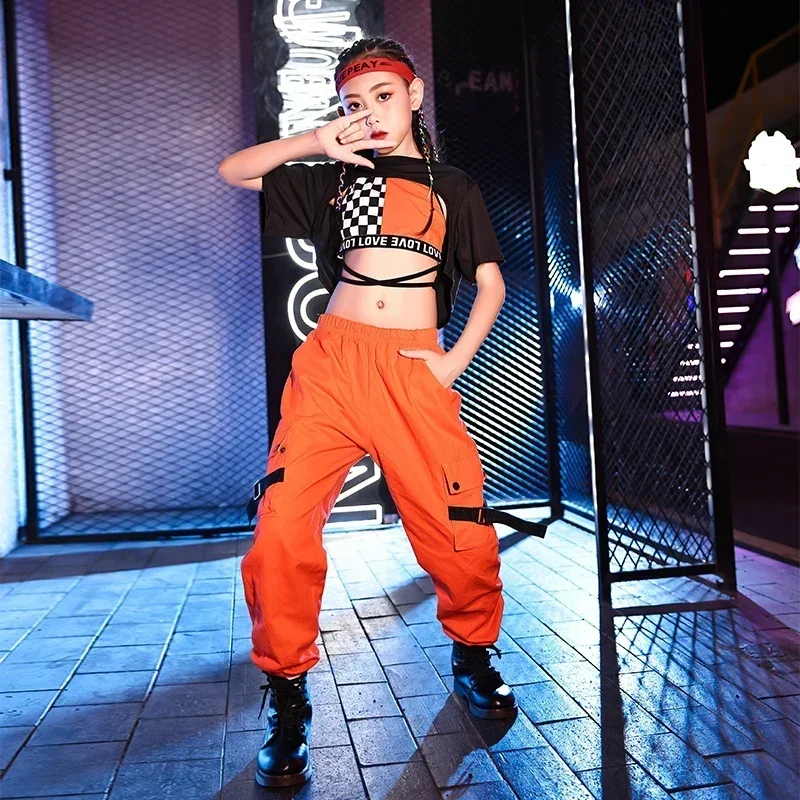 2020 kinder Hiphop Tanz Kostüme Set Mädchen Mode Jazz Bühne Outfits Winter Leistung Kinder Street Dance Kleidung BL 2644