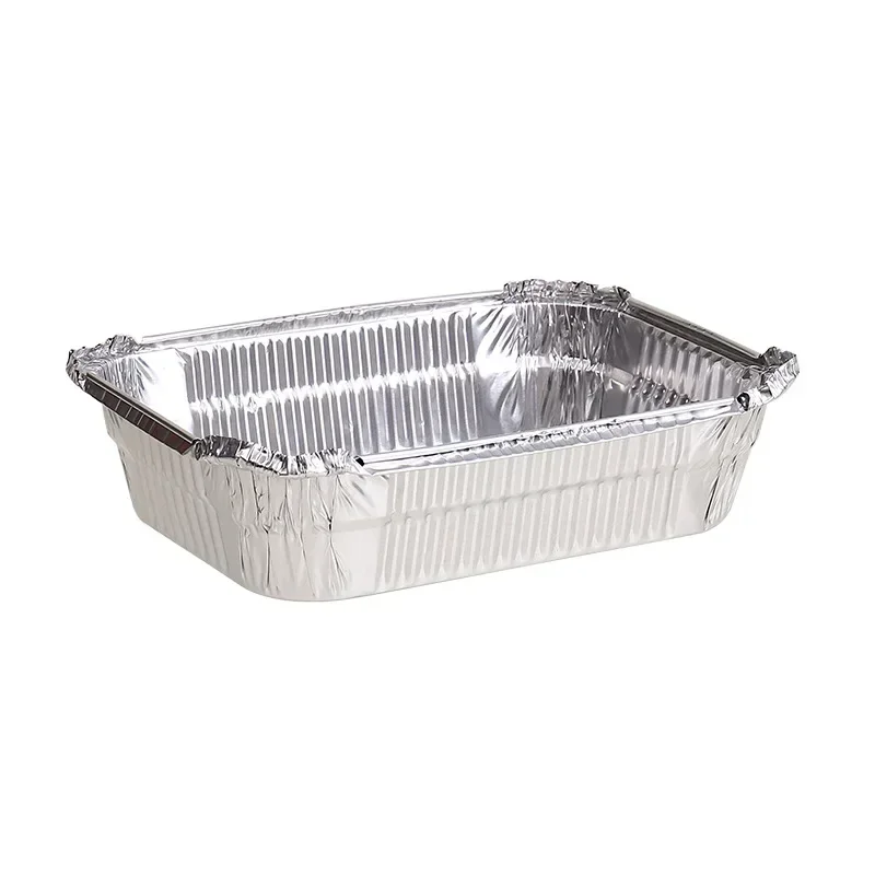 10PCS Disposable BBQ Drip Pan Tray Aluminum Foil Tin Liners Barbecue Box Food Container Grill Catch Tray with Lids for Cooking