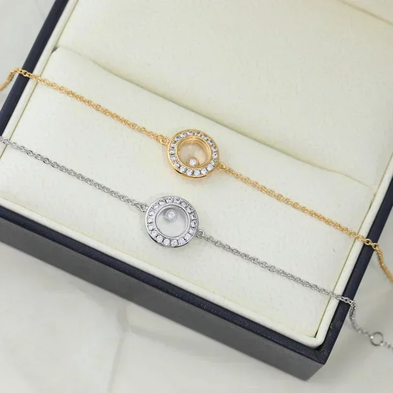 

MXK 2025 New Hot Simple fashion 925 sterling silver round bracelet ladies ethos luxury brand jewelry party Christmas gift