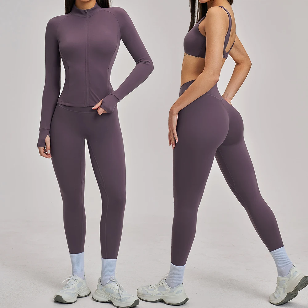 

Комплект для йоги из 2 предметов: спортивный костюм для женщин, одежда для тренировок, леггинсы для спортзала, фитнес-бюстгальтер, укороченный топ, спортивные костюмы с длинным рукавом