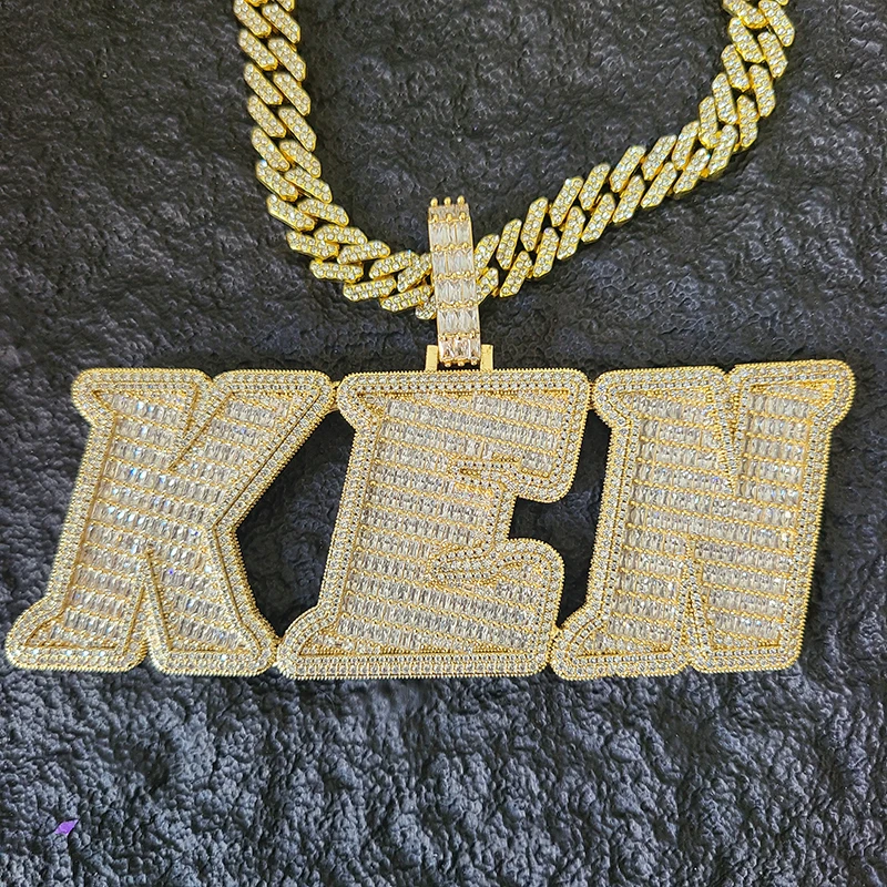 Custom Name Cubic Zirconia Necklace - usage example