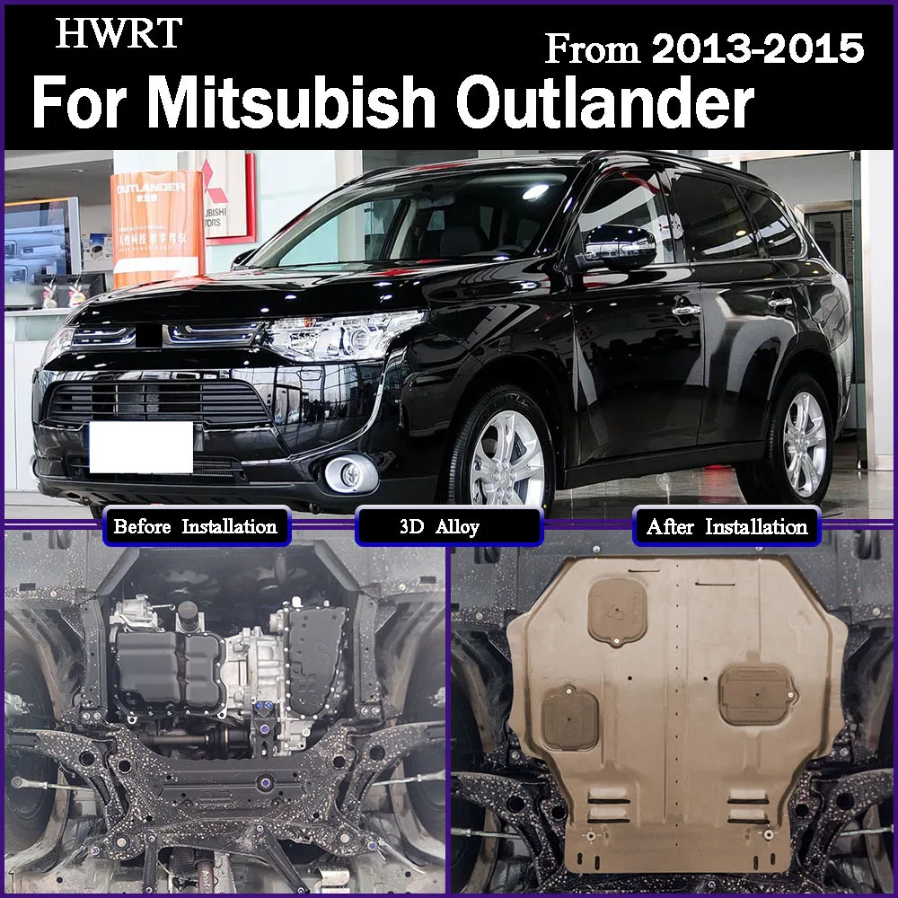 

Under Engine Guard Splash Shield Mud Fender Cover Plate Fender Mudguard Protector For Mitsubish Outlander‌ 2013-2015 2.0L 2.4L