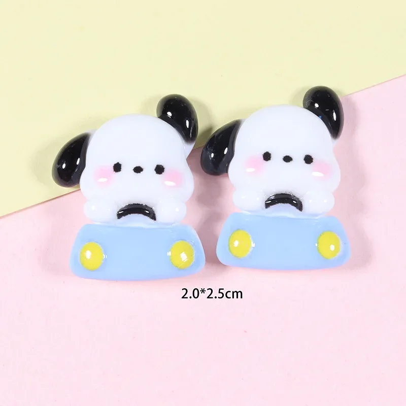 5pcs Flat cute cha cha dog resin flatback cabochons jewelry accessories diy resin charms for scrapbooking embellishments