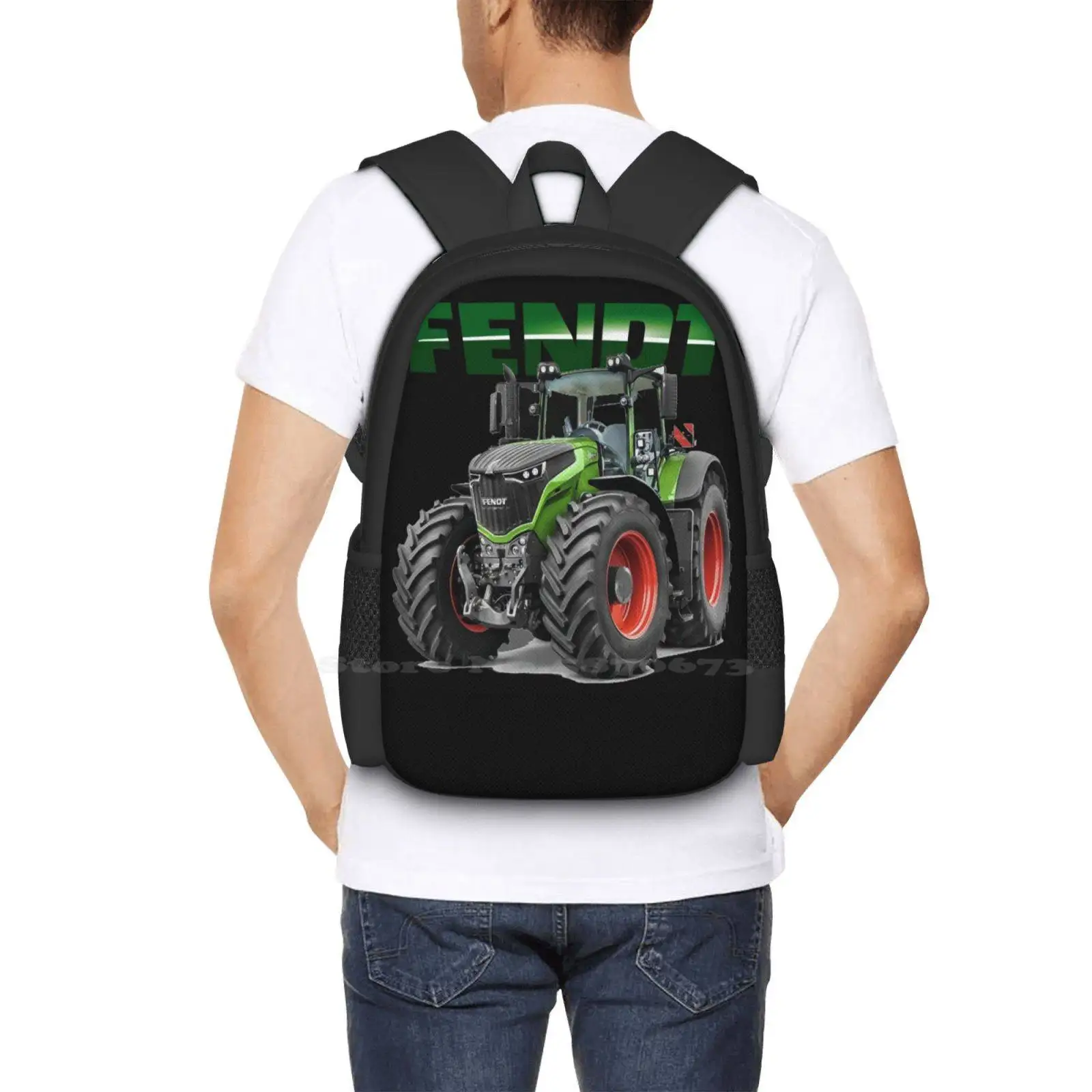 Fendt German Tractors Fashion Pattern Design Travel Laptop School Backpack Bag German Tractors Fendt Vintage Germany