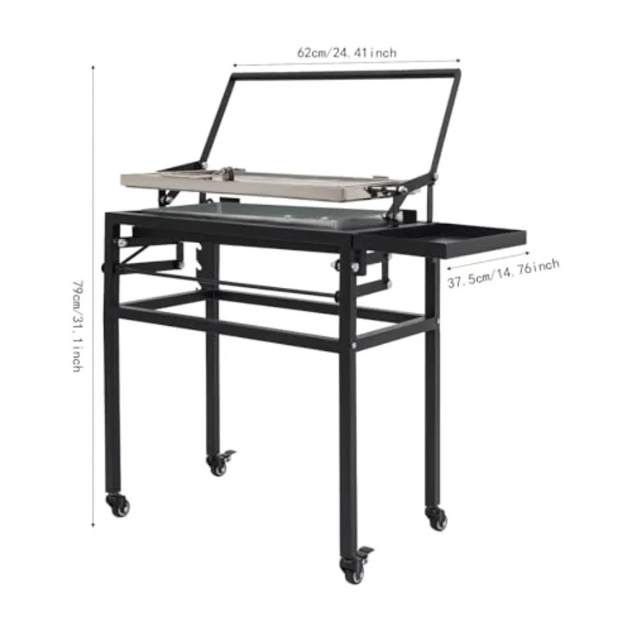 Outdoor charcoal grill with 360 rotating cooking grid, height-adjustable portable stand, detachable wheels, and compact flippin