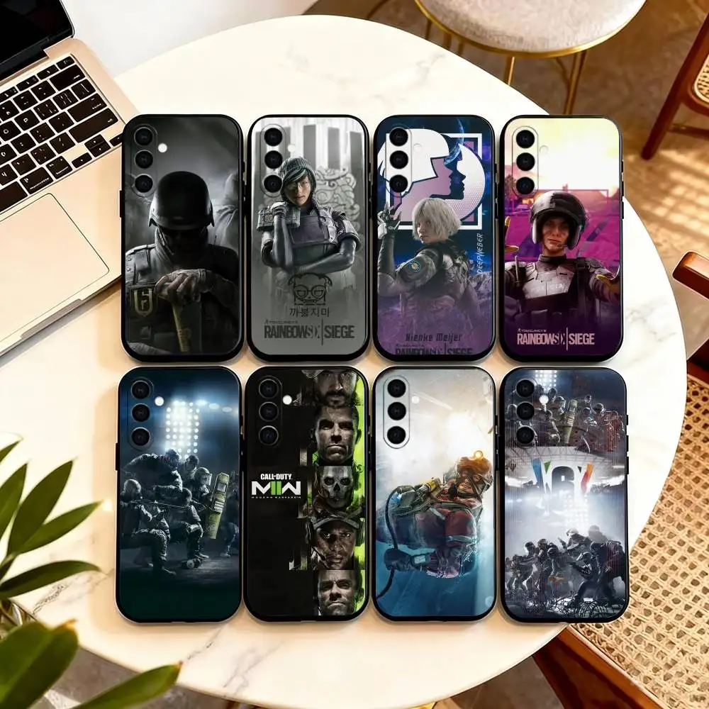Shooting R-Rainbow S-Six S-Siege  Phone Case For Samsung Galaxy A73,A72,A71,A70,A53,A52,A51,Others Soft Black Cover