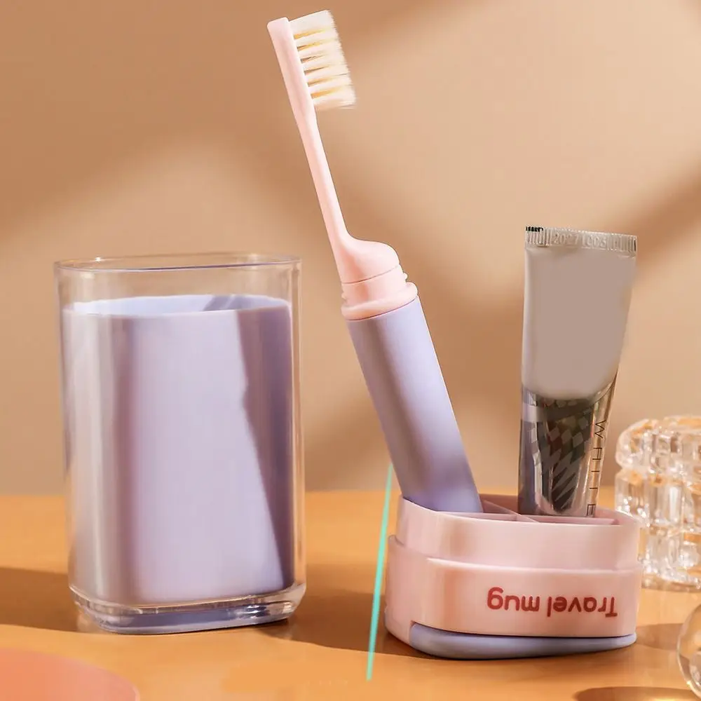 

Пластиковая чашка для мытья рта с дофамином, большая емкость, дренажная чашка для полоскания рта со складной зубной щеткой, легкий вес