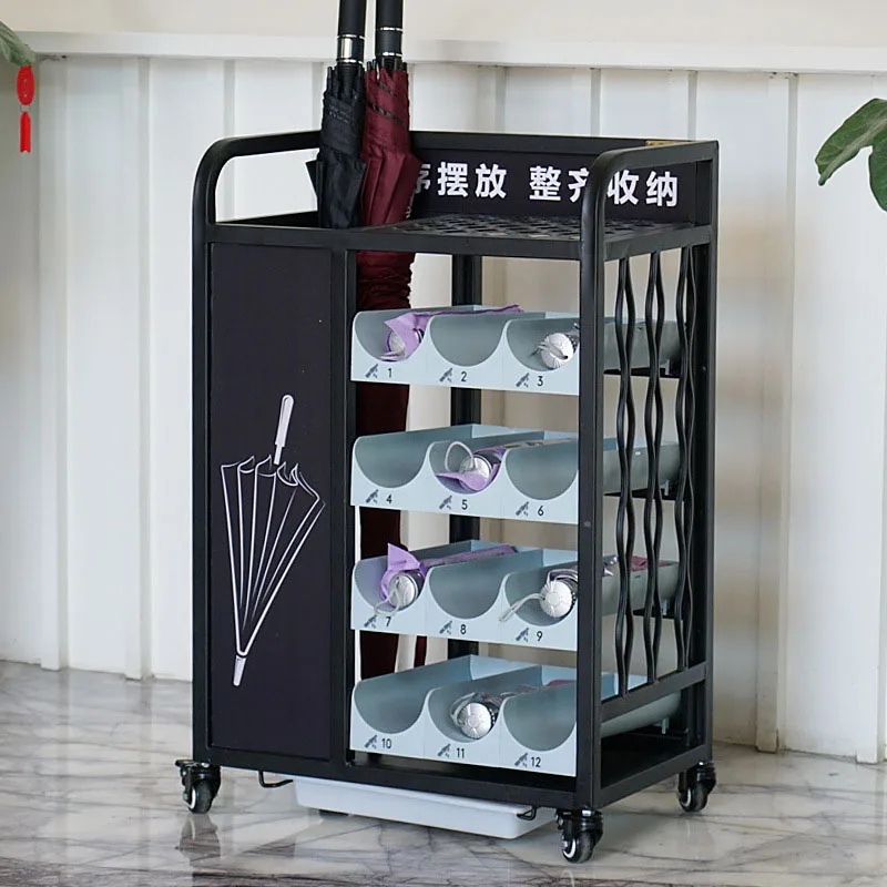 Multi-layer Umbrella Storage Rack, Iron Painting Process, Waterproof and Durable Shelf with Serial Number