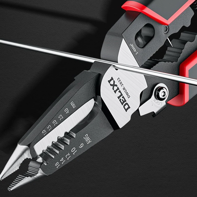 9 IN 1 Multi-Function Needle Nose  Pliers Electrician Special Tool Stripper Pliers Terminal Crimping Hand Tools