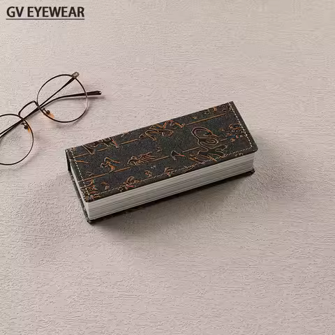 Japanese Handmade Glasses Case Retro Leather Sunglasses High-end Storage Protection Presbyopia Myopia Glasses Box for Wholesale