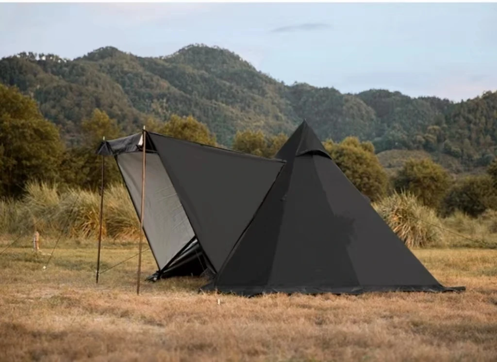 Suitable for 3-4 people camping equipment, oxford cloth tent, windproof and sunscreen, portable