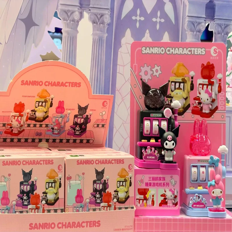 Máquina de Juego de Dulces de Personajes de Sanrio, Serie Hello Kitty, My Melody, Kuromi, Pompompurin, Caja Sorpresa, Lindas Mini Figuras Decorativas, Regalo