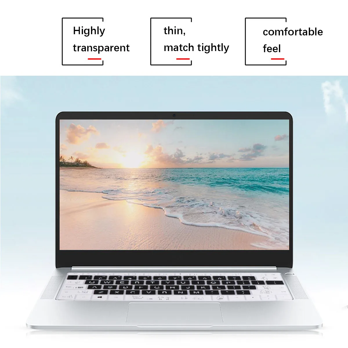 

1pc Computer Keyboard Cover Silicone Laptop Keyboard Membrane Color Printing Protective Film Compatible for Huawei Laptop