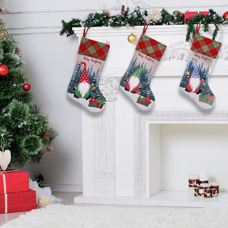 Christmas Gift Socks Not Easy To Break Decorative Props Selected Materials Durable Atmosphere Arrangement Holiday Accessories