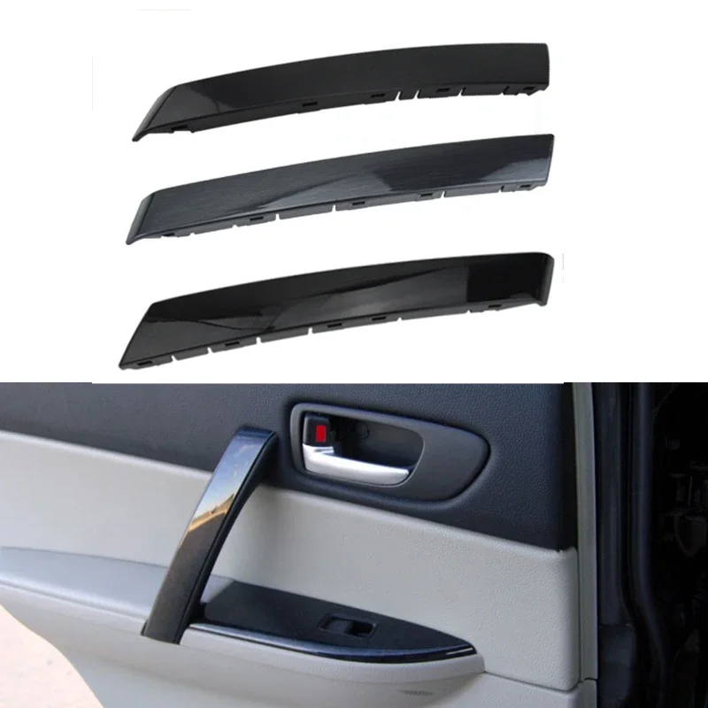 LHD Car Interior Handle Inner Door Armrest Panel Pull Trim Cover For Mazda 6 Door Handle Grab Cover Trim Car Accessories