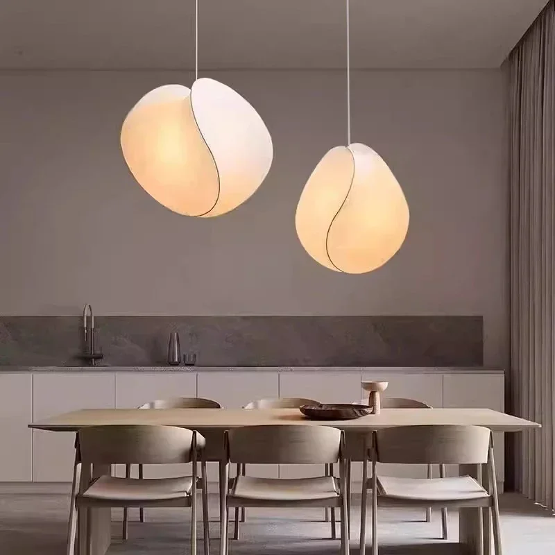 Japanese Wabi Sabi Silk Restaurant Pendant Living Room Creative Restaurant Kitchen LED Pendant Indoor Lighting Home Furnishings