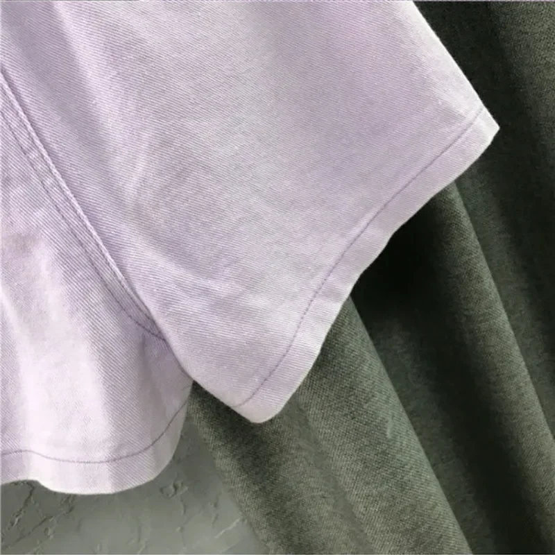 Women's 2025 Summer New Fashion High Waist Korean Spliced Pocket Solid Color Casual Wide Leg Trouser Skirts A-line Denim Shorts