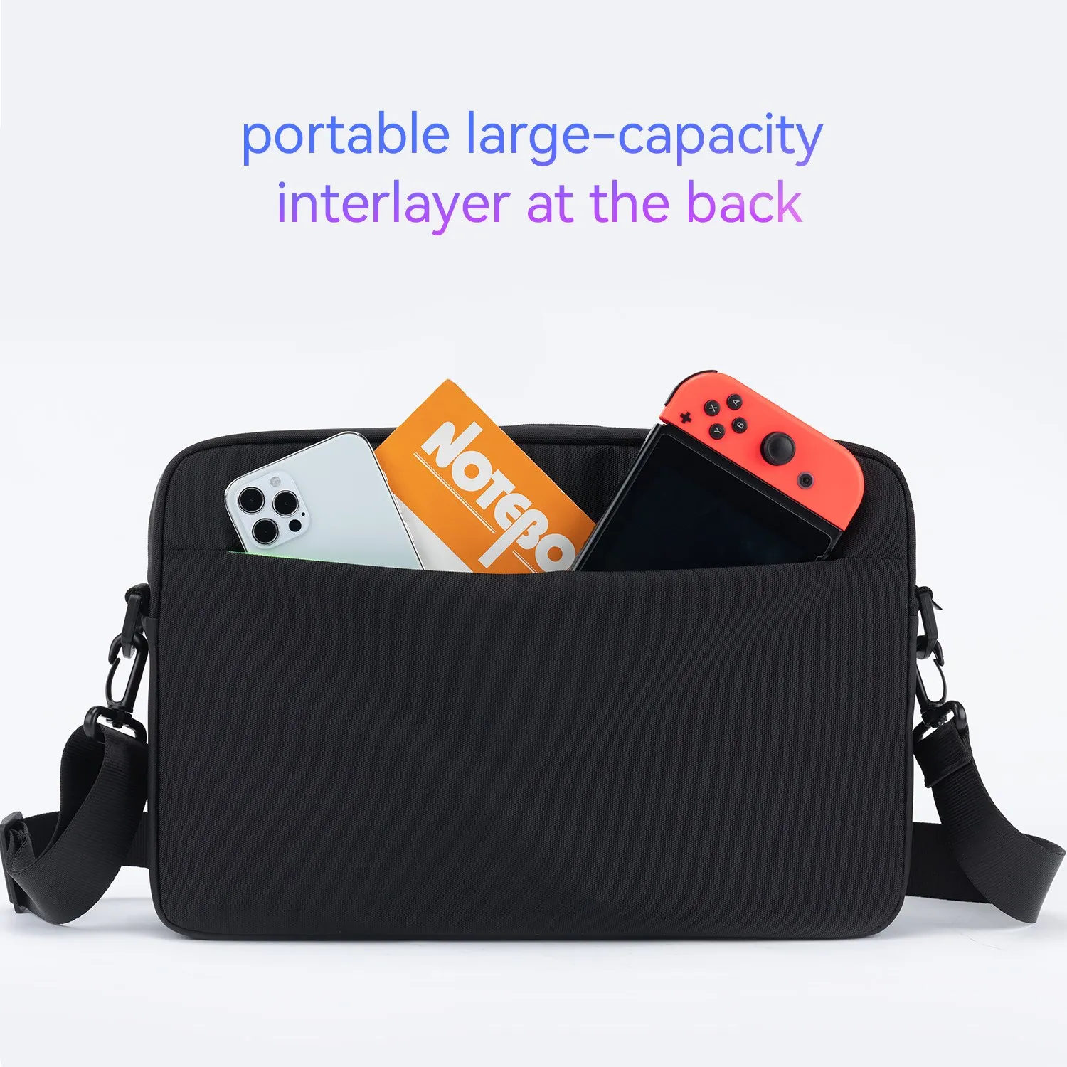 GeekShare Fashion Bag For Men Black Cool Shoulder Bags Man's Multifunction Single Strap Anti-theft Crossbody Bag Large Capacity