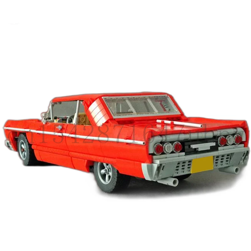 Moc NEW VTG 1964 Impala SS AMT Classic Car Model Buiding Kit Block Self-locking Bricks Kids Toys Birthday Christmas Gift