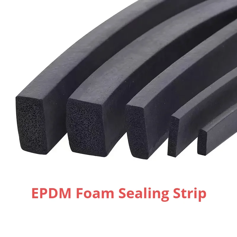 1m epdm tira de borracha plana tira de espuma isolamento de borracha para selar a parede da cortina do armário elétrico do automóvel