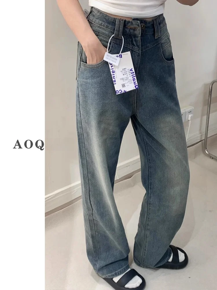 

Slimming Starry Pattern Straight Leg Jeans for Women Summer plus Size Loose Wide Leg Pants Pear aped Body Skinny Trousers