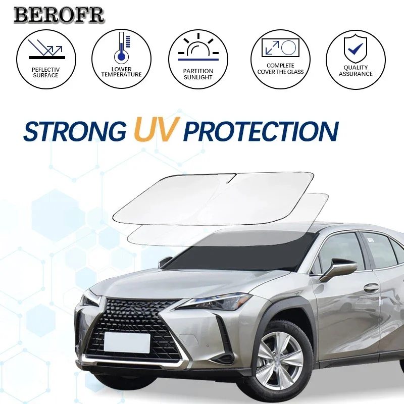 Windshield Sun Shade For Lexus UX 250H UX F Sport UX200 300 Sunshade Sun Visor Protector Foldable Blocks UV Rays Keep Car Cooler