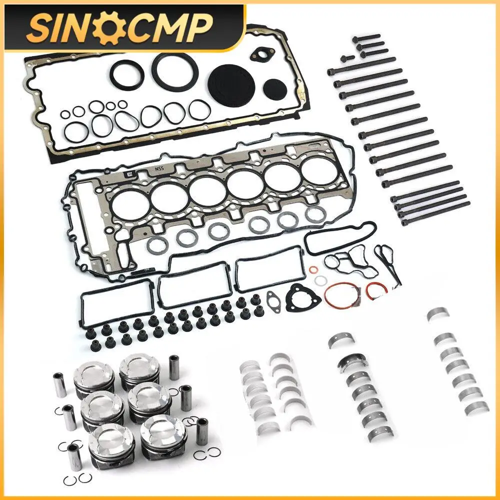 1 Set Engine Overhaul Rebuilding Kit For BMW 535i X5 X6 F30 F32 F25 F10 F15 E71 N55B30 11247576714 11258619196  11247628034