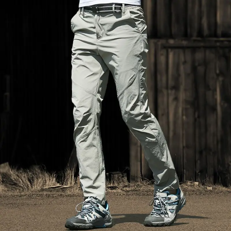 

Outdoor Casual Tactical Trousers Men's Light and Quick-drying Breathable Elastic Tooling Straight Pants