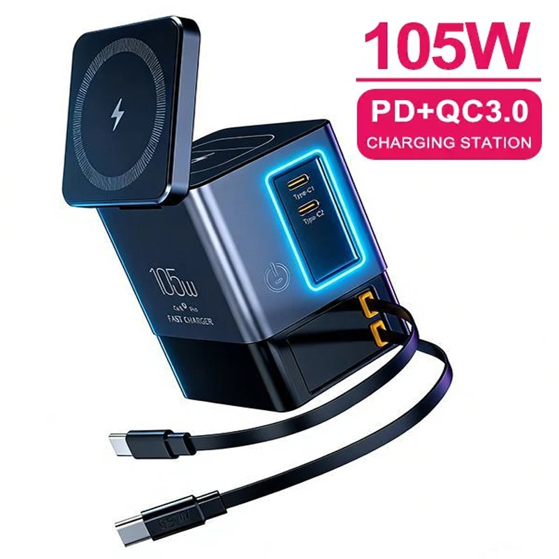 stazione-di-ricarica-6-in-1-con-cavo-usb-c-retrattile-torre-di-alimentazione-105w-per-dispositivi-multipli-caricatore-rapido-per-iphone-e-airpod