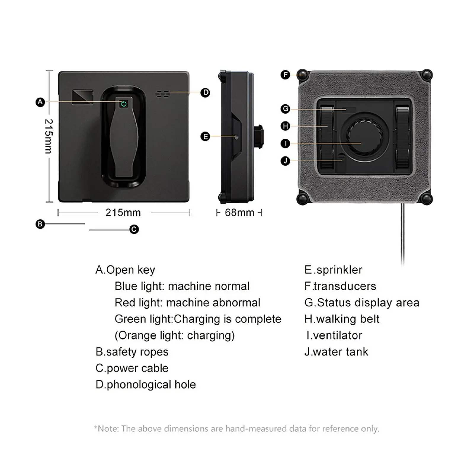 Robot de limpieza de ventanas, limpiador de ventanas anticaída para techo, escritorio, hogar