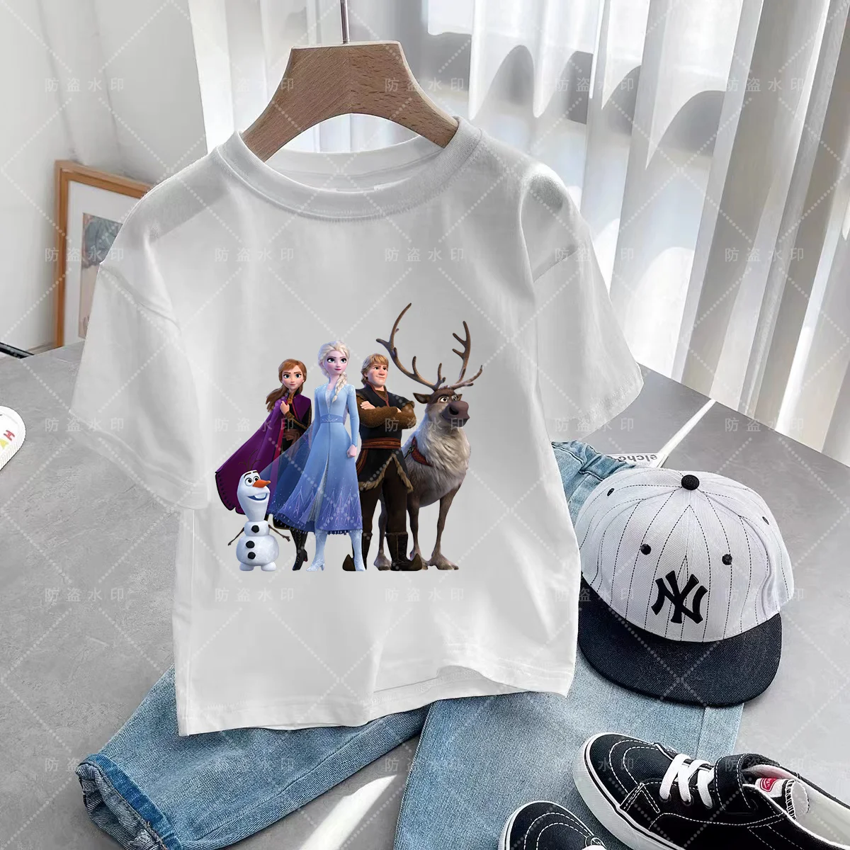 

Short Sleeves Children's Frozen 2 T-Shirts Girls Kids T Shirts Summer Casual Tees Tops 3-14 Years Children Elsa Women Clothes