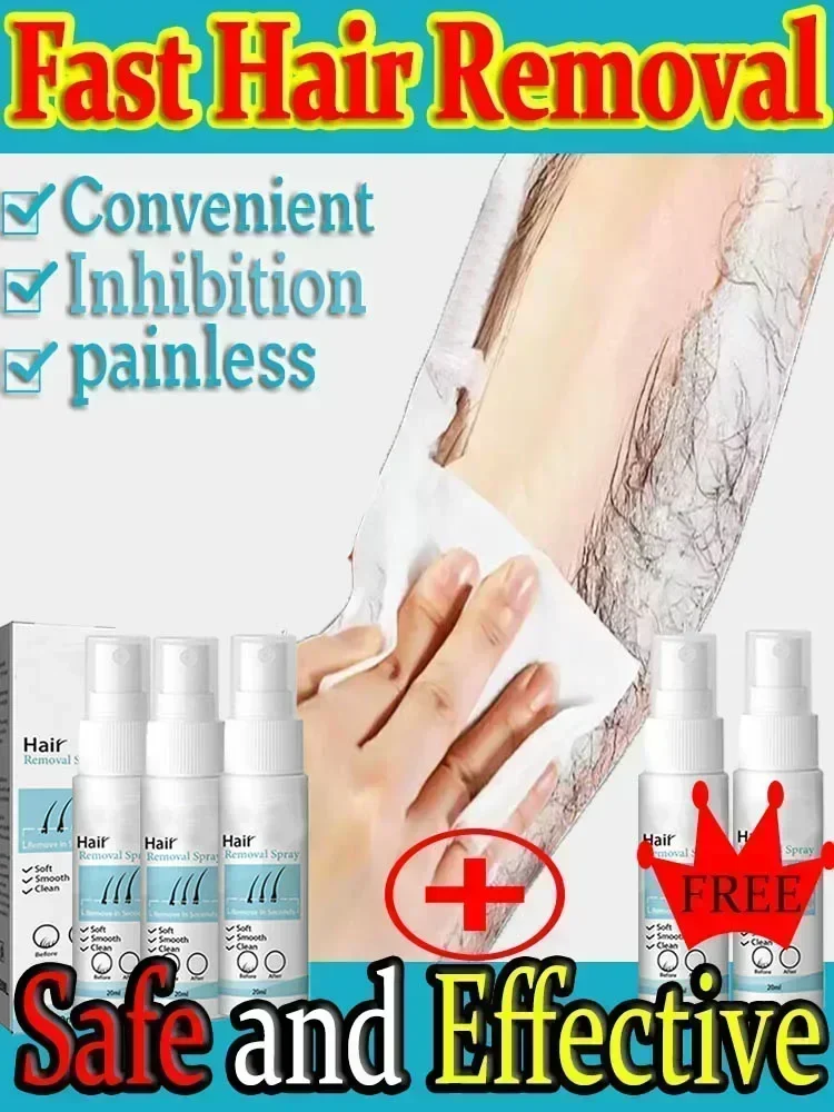 Painless Hair Removal Spray Underarms Legs Arms Permanent Hair Removal Agent Hair Growth Inhibition Body Care Cream 2