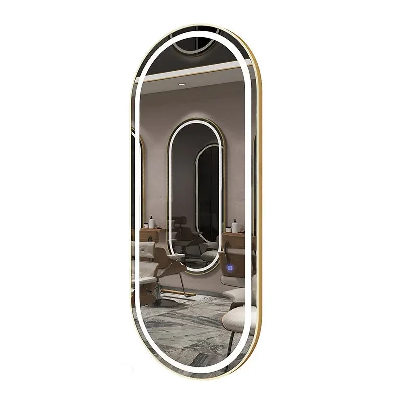 Barber Shop Dressing Table Hair Salon Mirror with Light Wall Hanging Beauty Mirror