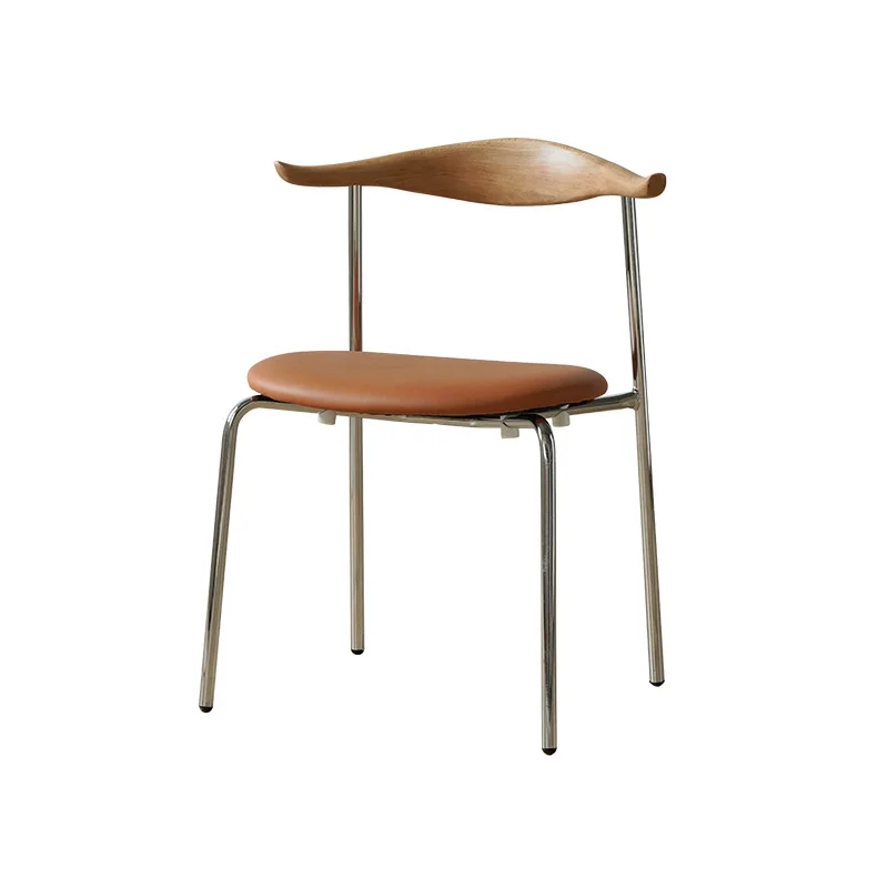 

Medieval simple restaurant coffee shop retro back chair Internet celebrity dining chair Nordic creative designer wrought iron ho