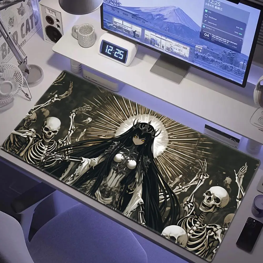 

HYBXAXC Gothic Skull Art Play Mats Large Mouse Pad Game Rubber Base Mousepad Computer Laptop Keyboard Mat Accessories Decor Rug