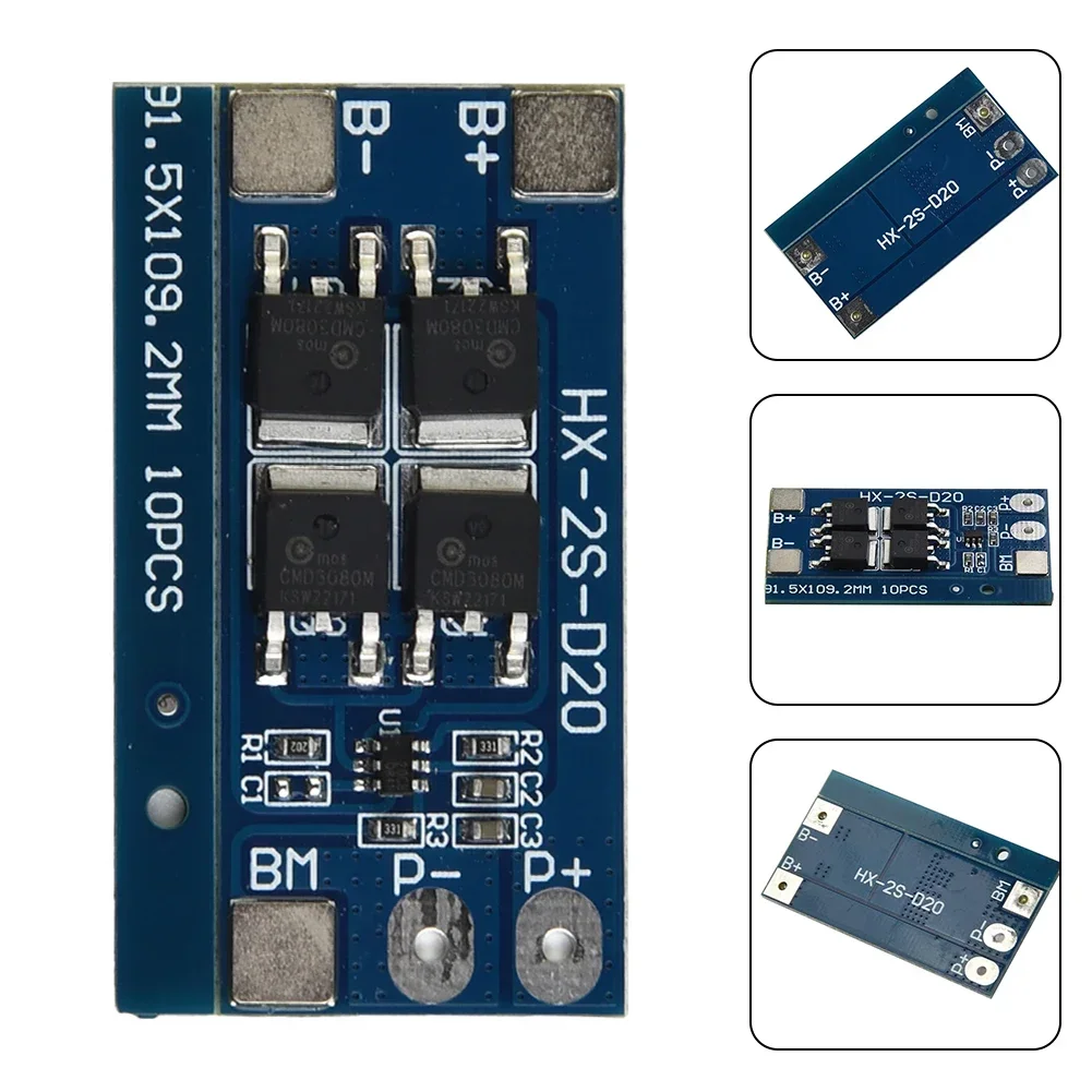 HX-2S-D20 2S 7.4V Lithium Battery Protection Board 13A WorkingCurrent 20A Protection Board For 12V Electronic Power Supply