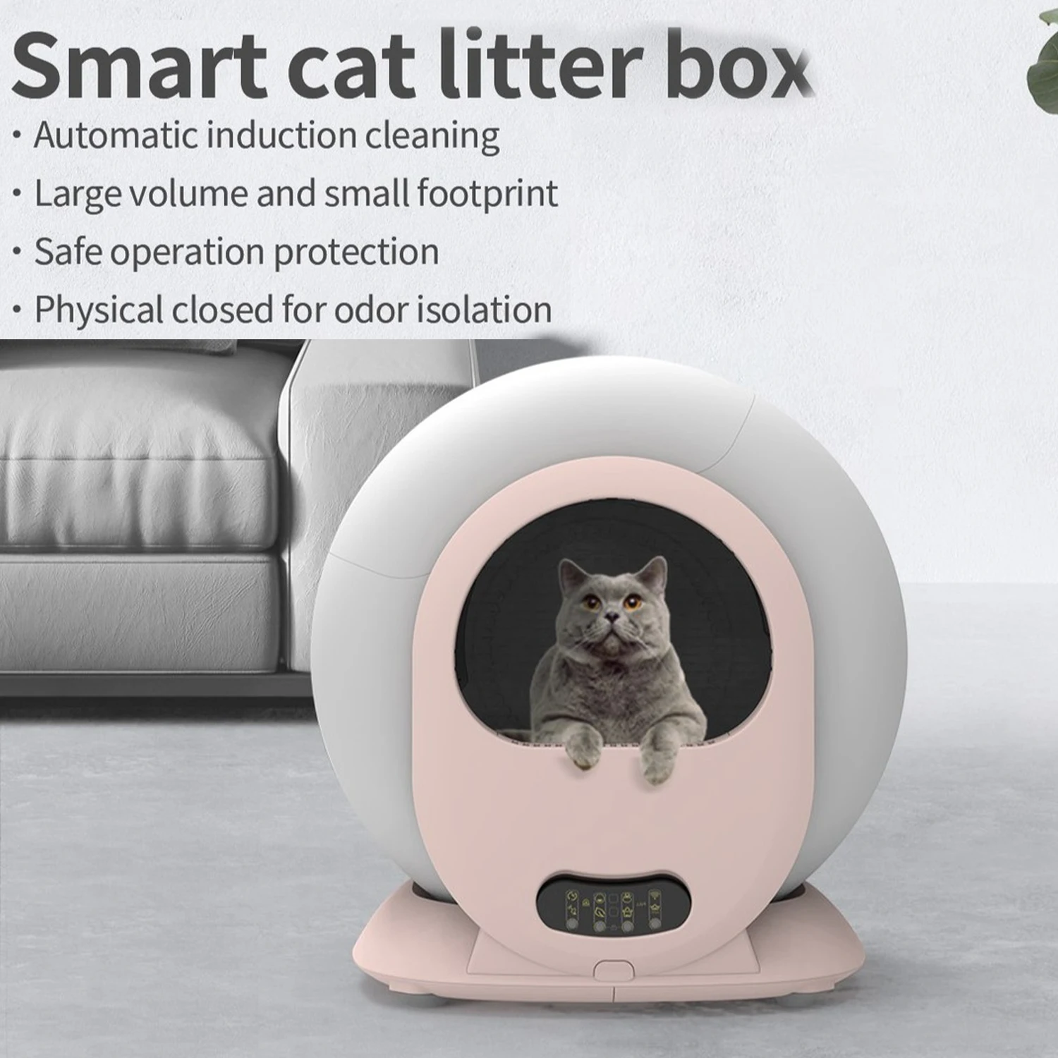 Wholesale pet smart cat litter box automatic cleaning large fully enclosed deodorizing and splash-proof electric cat toilet