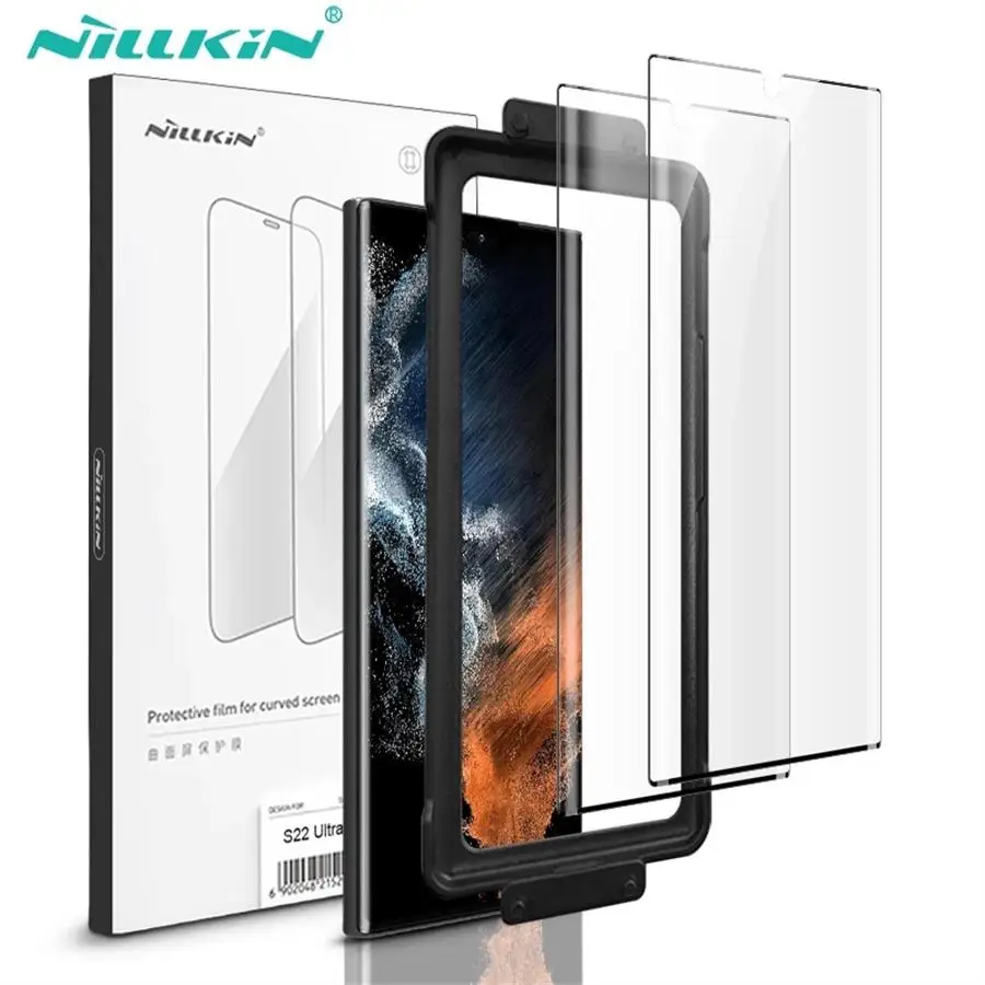 For Samsung S23 Ultra Film NILLKIN 2PCS Full Glue Screen Protector For Samsung Galaxy S23 Plus S23+ 5G Full Coverage Not Glass