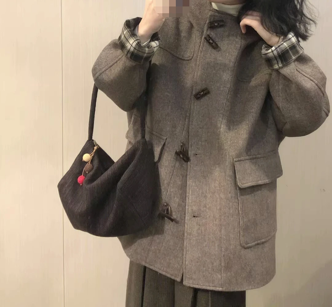 

2025 Autumn and Winter New Woolen Coat for Women with Loose Temperament Medium To Long Woolen Coat