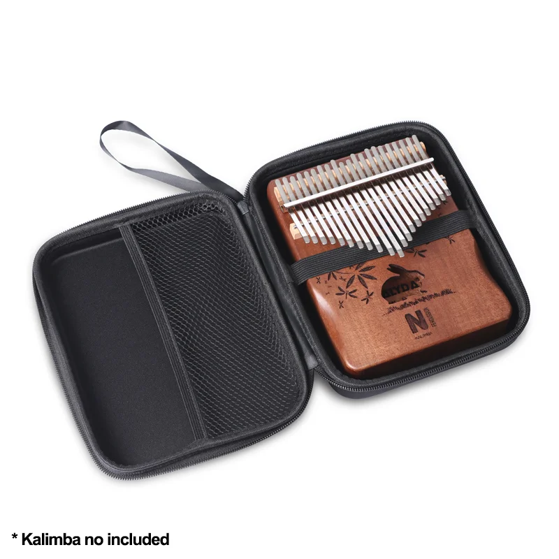 Funda Kalimba de 21 teclas, bolsa para Piano pulgar, transporte portátil negro para Kalimba, bolsa de almacenamiento Kalimba impermeable a prueba de golpes, accesorios