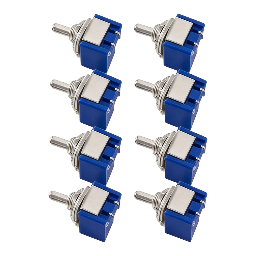 MTS-102 10pcs SPDT For Toggle Switch ON/ON 3-Pin 6A 125V AC 1/4 Inch Panel Mount Miniature Switch for Electronic Projects